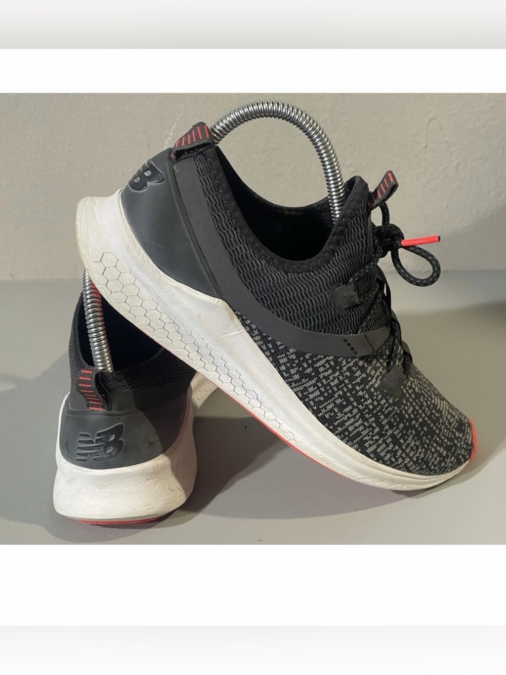 New Balance Fresh Foam LAZR Sport Black White Running Shoes WLAZRMT Women's 7.5